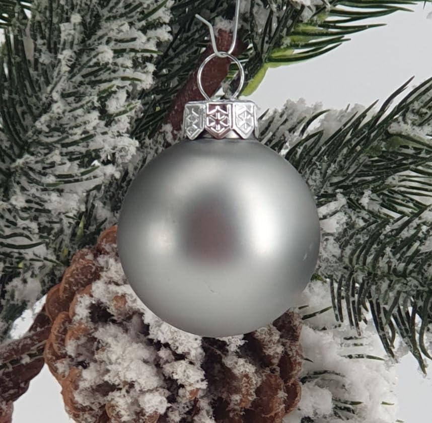 Thüringer Glasdesign Christbaumkugeln Christmas - Weihnachtsdeko - Christbaumschmuck (40 St.) - Weihnachtsbaum Kugeln aus Glas - 3 Größen - 9065