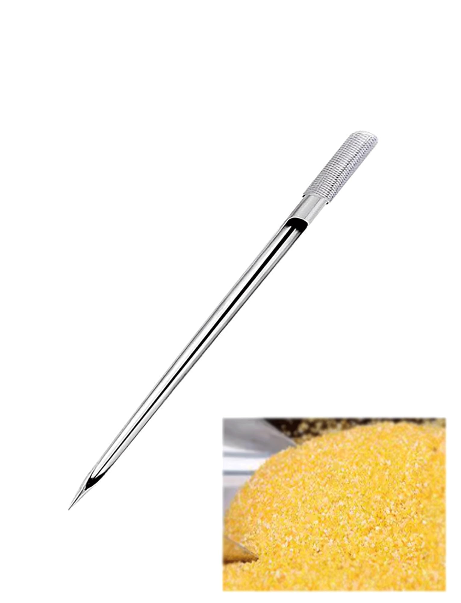 Campionatore di cereali e fertilizzanti in acciaio inossidabile 304, polveri e cereali, per campionamento e agricoltura (60 cm)