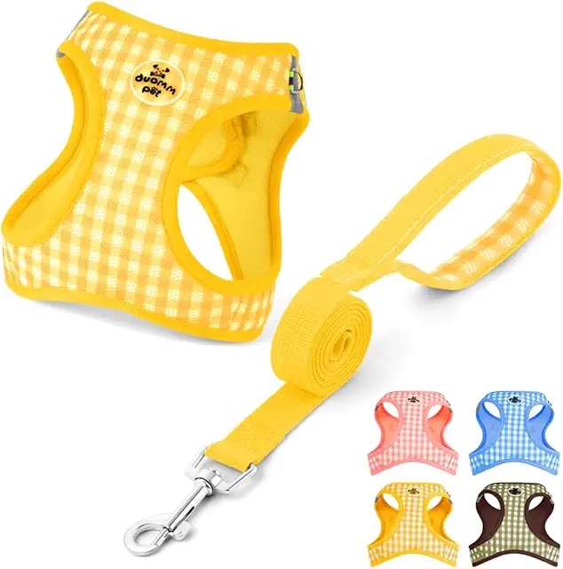 Arnés Cão Antitirones Reflectante Ajustable para Perros Pequeños y Gatos - Conjunto Correa