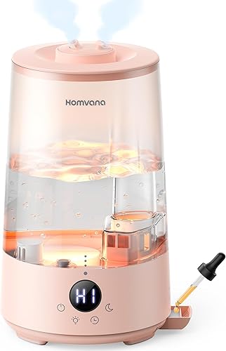Homvana Humidificadores de niebla fría de 3.6L para dormitorio grande, hogar, casa entera, oficina, sala de estar, llenado superior 34 horas,