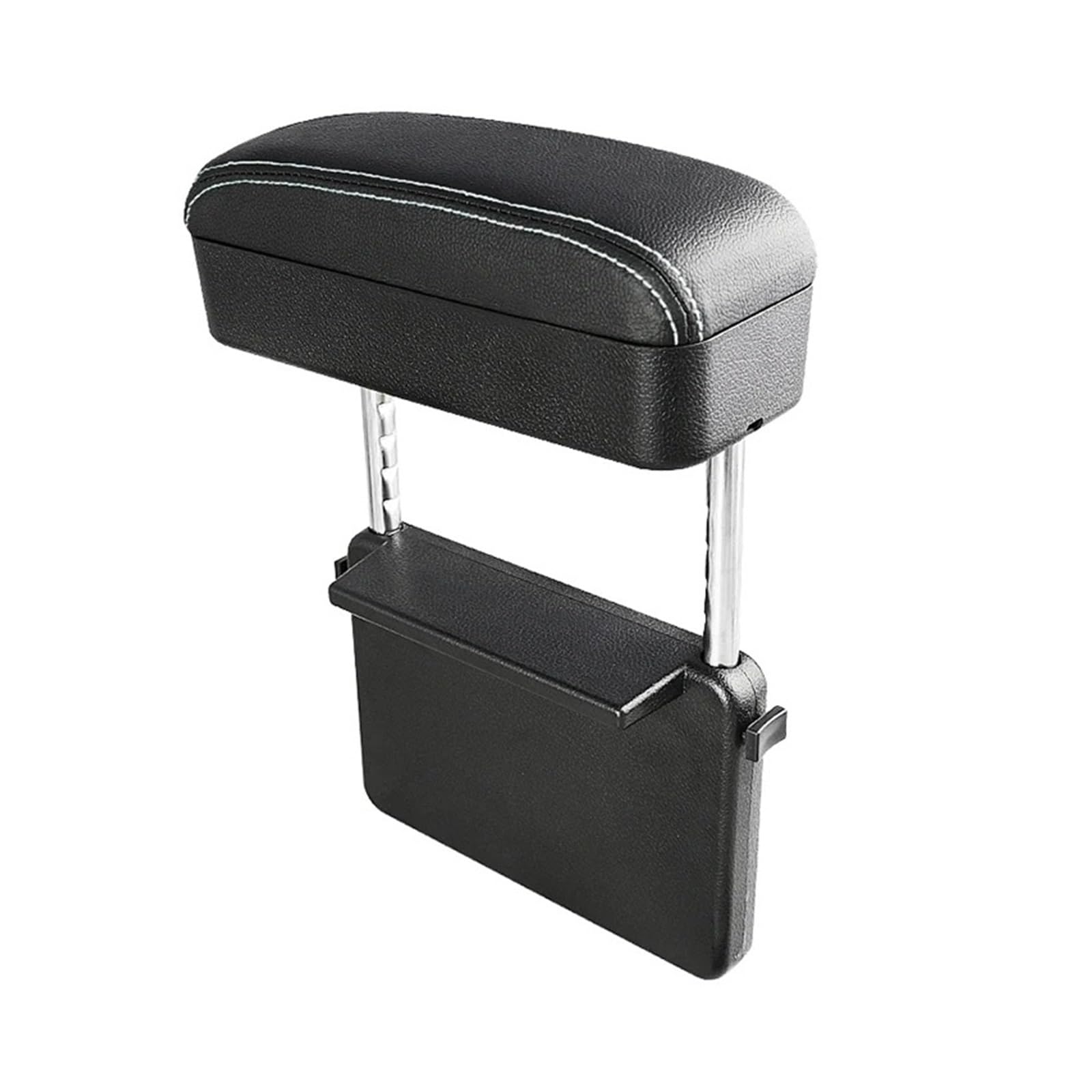 CGBWMB Arm Rest for Car Car SUV Truck Armrest Box Adjustable Elbow Support Seat Gap Organizer Cushion Armrest Box(Black-White Line)