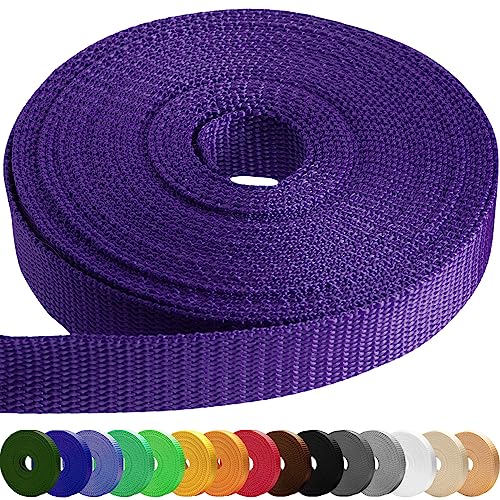 Image of TECEUM 3 /4 inch & 5 /8 inch & 1 inch & 1.5 inch & 2 inch Webbing - 10 25 50 Yards - 40+ Colors - Heavy Duty 1 Inch 1.5 Inch 2 Inch Backpack Straps - Webbing for Outdoors Indoors Crafting DIY