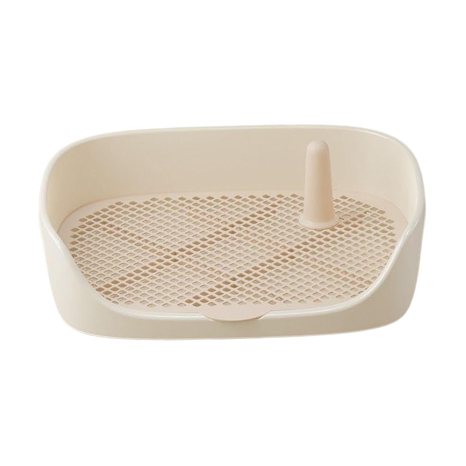F Fityle Toilette per Cani Vasino da addestramento Tappetino per addestramento Toilette Porta pipì Pad Appartamento Gabinetto Forniture per Animali Domestici, Beige 48x37x13cm