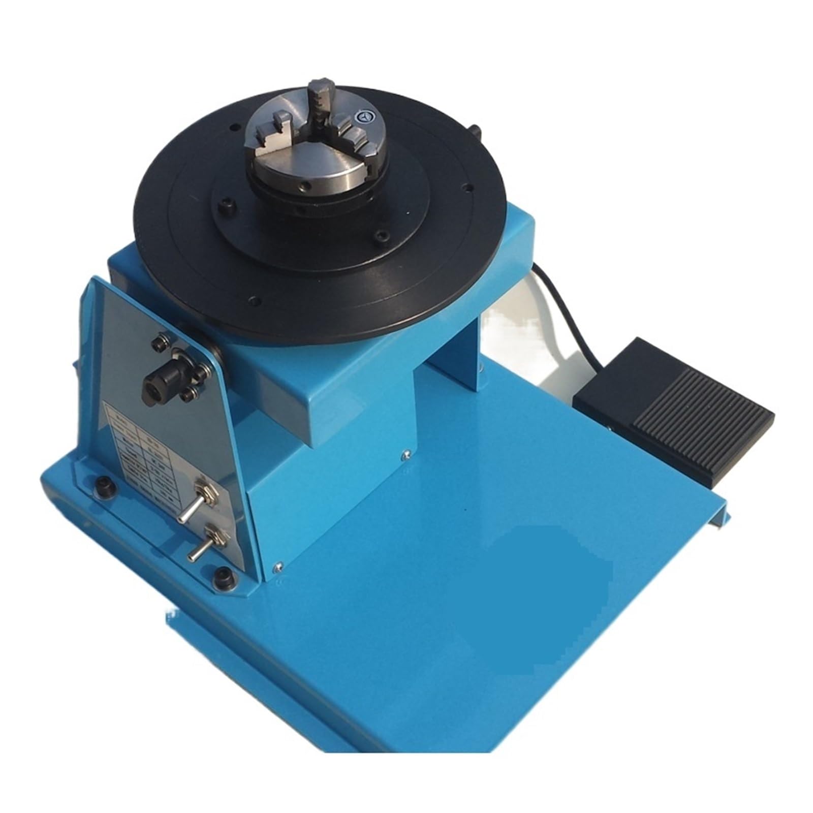 10KG Semi-Automatic Mini Rotary Welding Positioner Turntable Tilte Table 65mm 3 Jaw Lathe Chuck Smooth Rotation