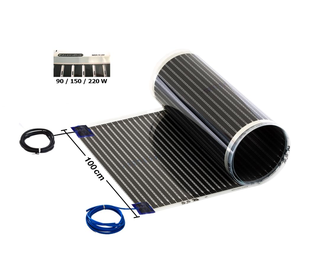 Lámina de calefacción por infrarrojos para suelo radiante – 150 W/m² – 100 cm de ancho – 1,5 m de largo – calefacción eficiente y económica