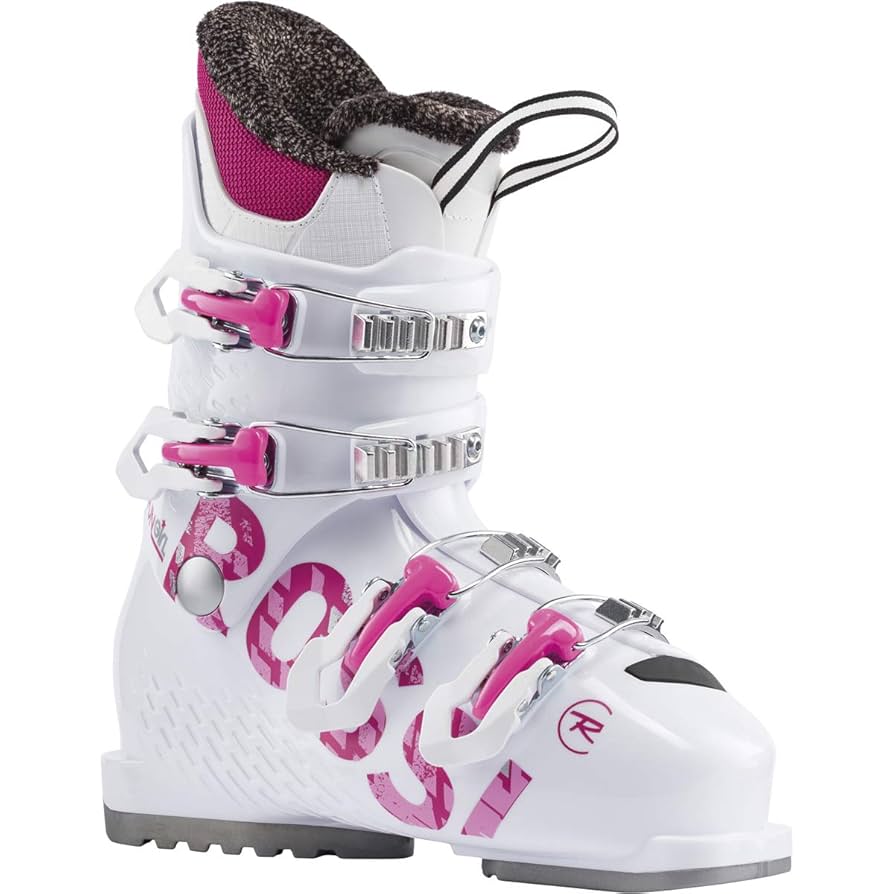 Rossignol Ski Boots Fun Girl 4 White Size 26.5 for Girls