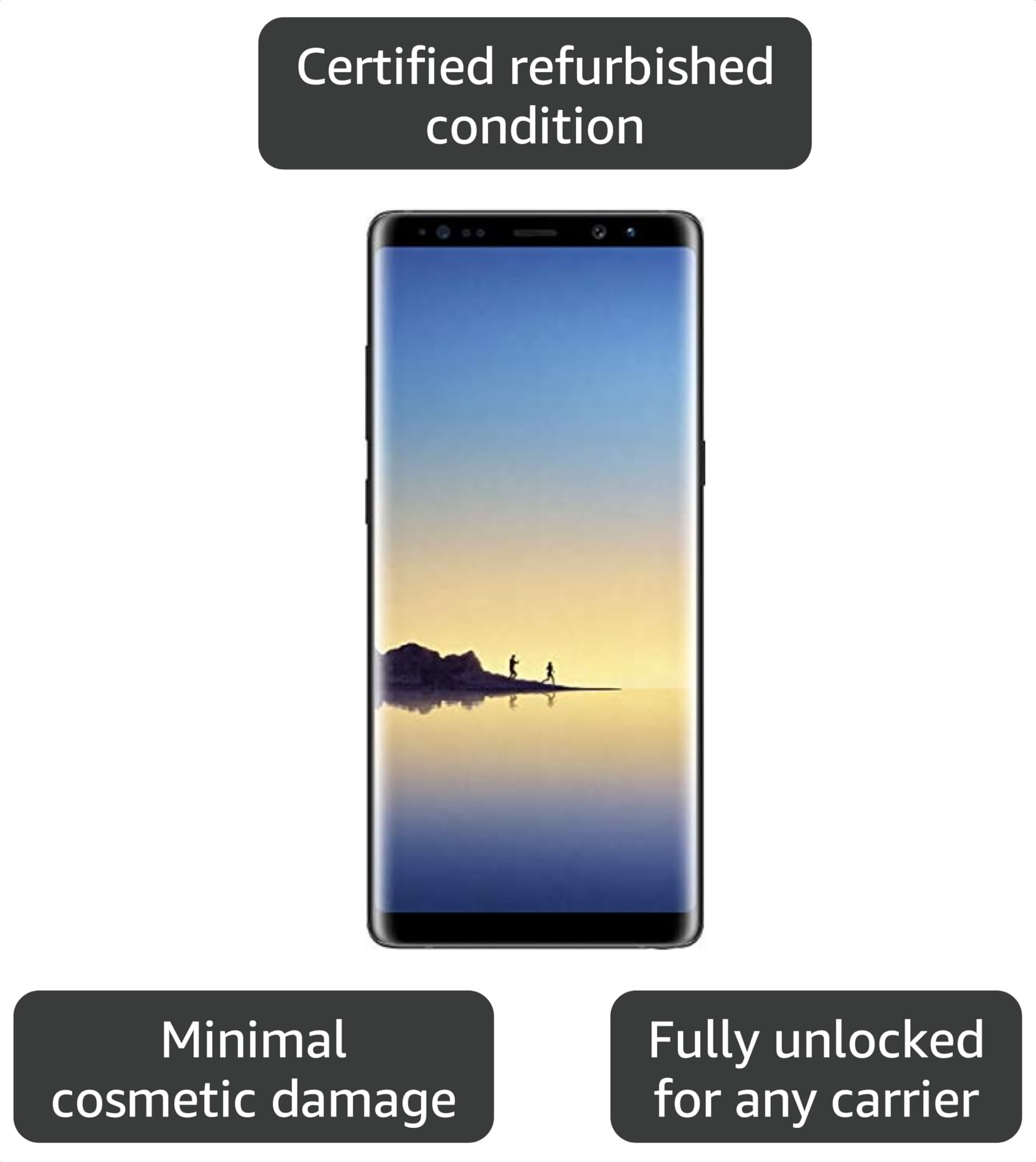 Amazon.com: Samsung Galaxy Note 8, 64GB, Midnight Black - Fully