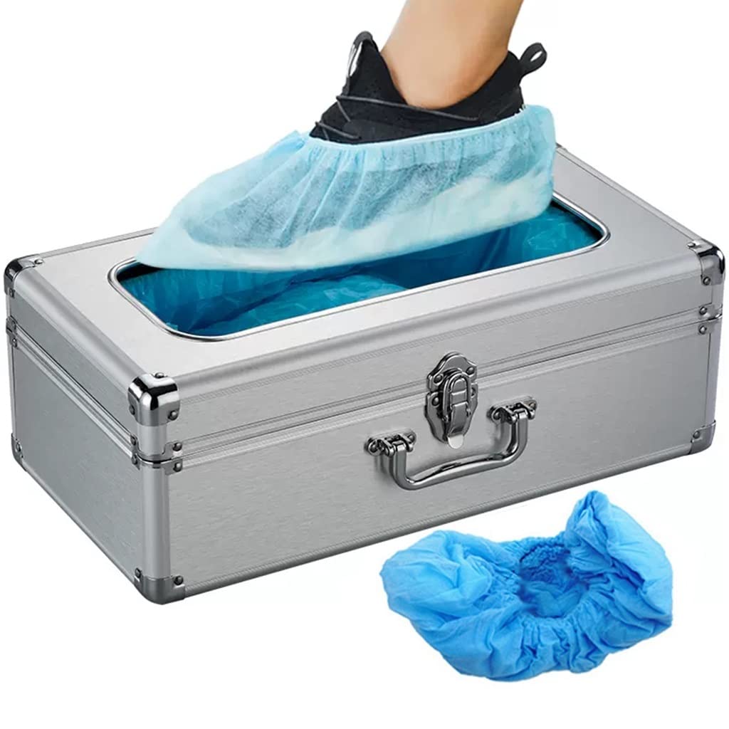Lot de 100 couvre-chaussures intelligents pour intérieur et intérieur, en alliage d'aluminium, mouvement automatique, couvre-chaussures non tissé