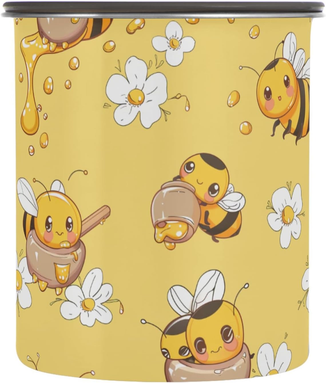 ALAZA Cute Bee Flower Airtight Coffee Bean Canister 900ml