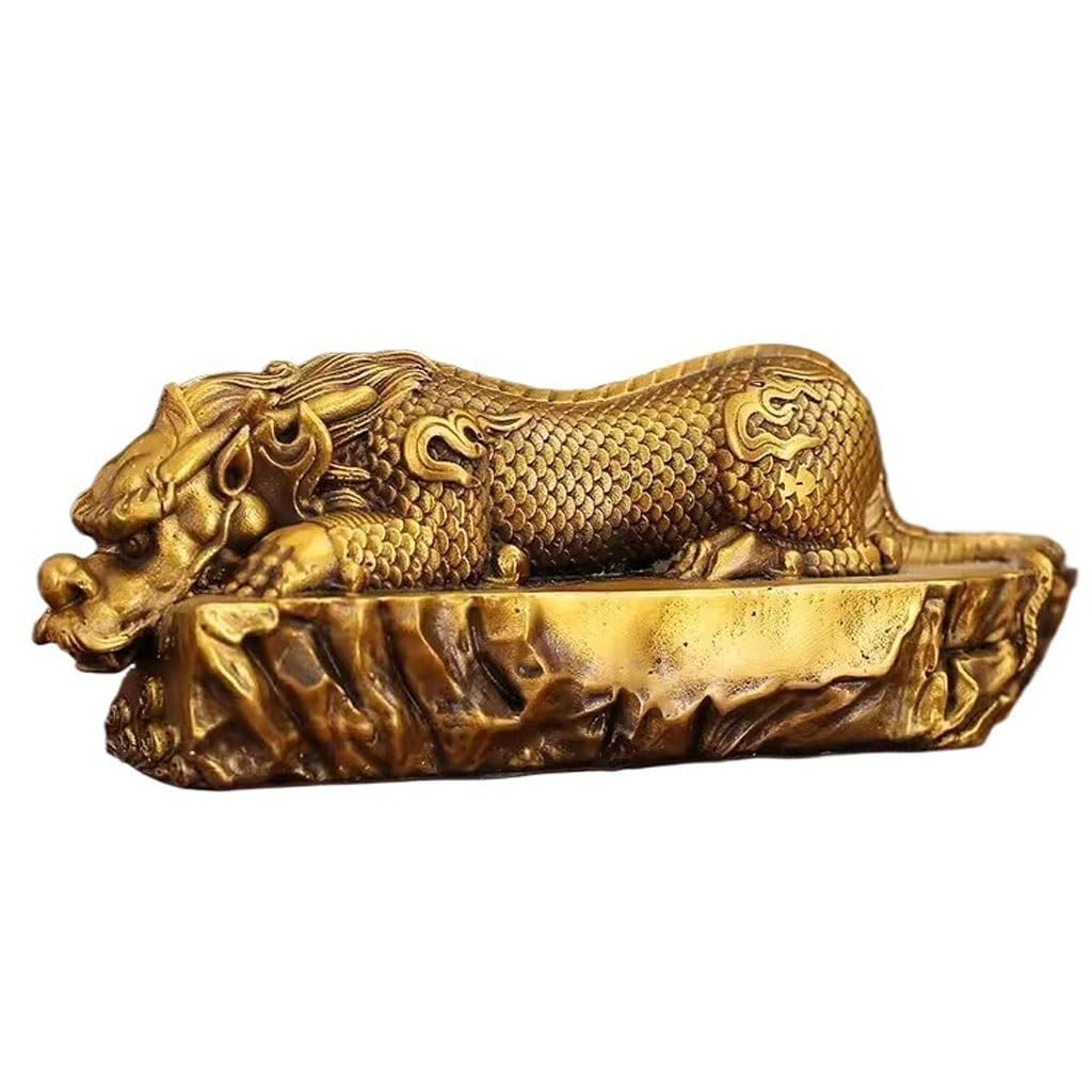 CHICKEN Bronze Living Room Ornaments Creative All-brass Water-suppressing Beast Living Room Porch Wine Cabinet Desk Decoration Ornaments Ornaments to Attract Wealth(A)