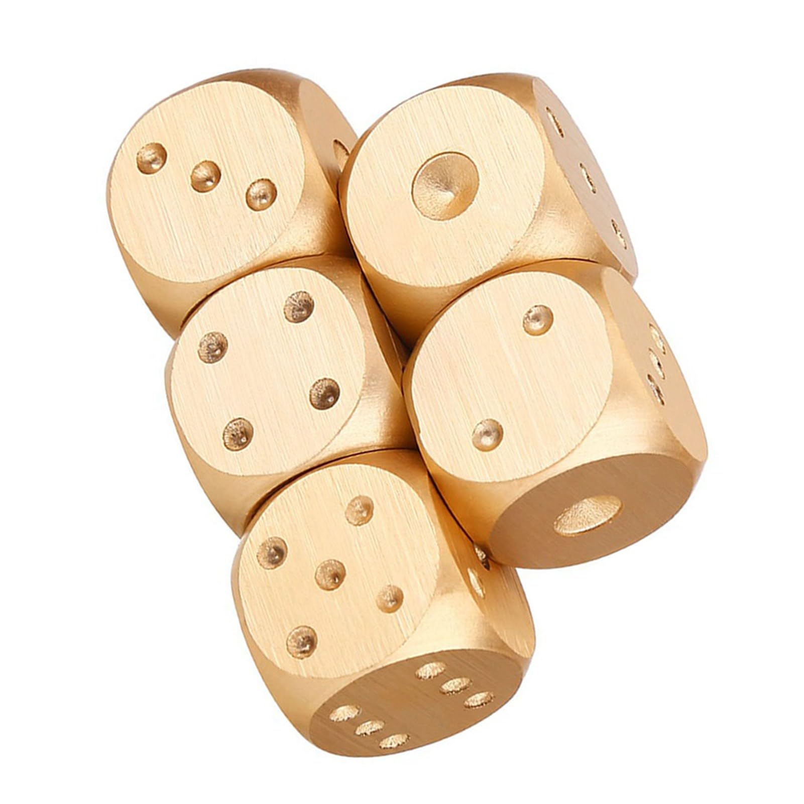 5PCS Table Game Dice, Aluminium Alloy Game Dice, Poker Games Dices Set, Professional Game Dice, Board Game Dice with Storage Box for Table Games (Rectangular)