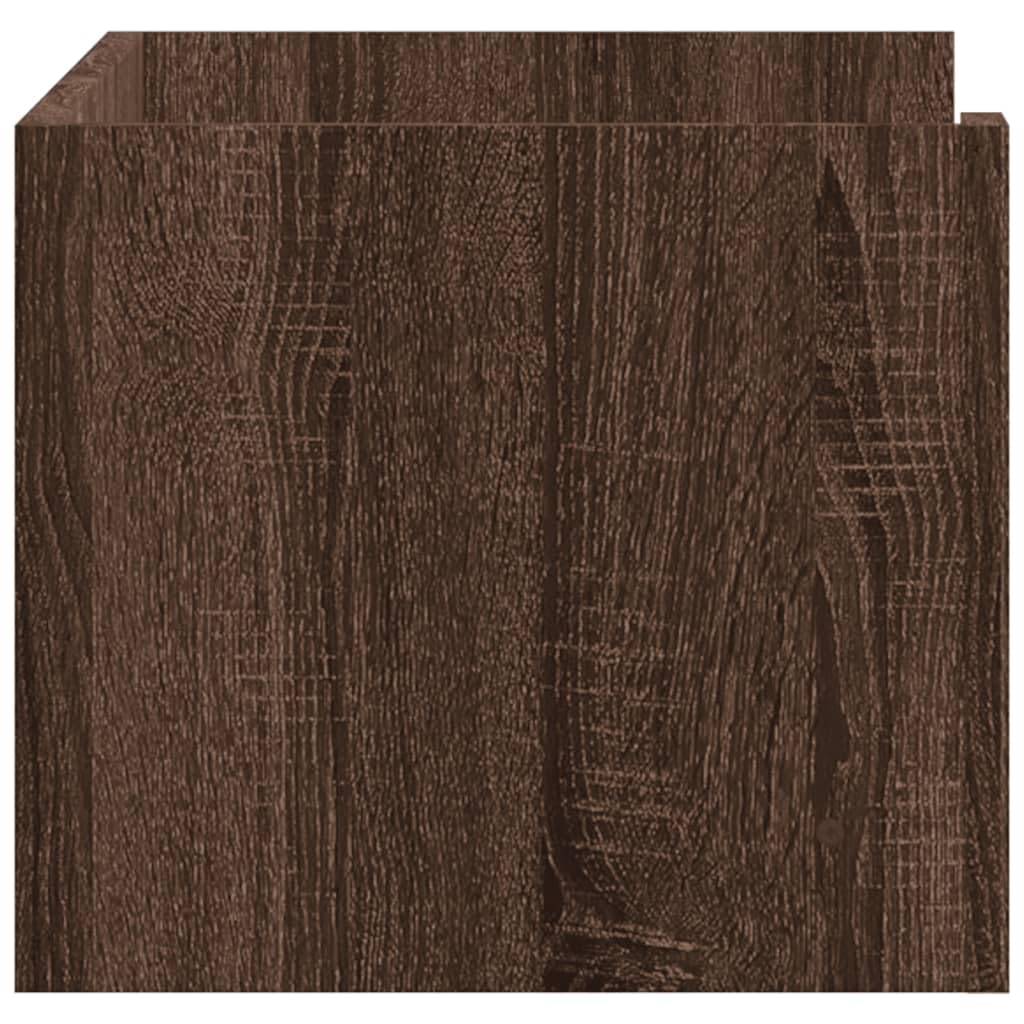 Regał ścienny o wyglądzie brązowego dębu z materiału drewnopochodnego 70,5 x 35 x 30,5 cm, regał wiszący, półka ścienna z drążkiem wiszącym do salonu, sypialni, kuchni i korytarza