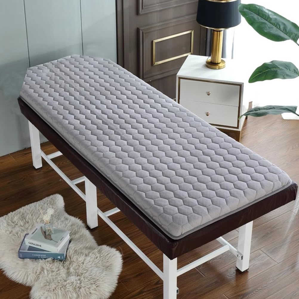 Grayc(t),180 * 70cm,LDLCYCN Memory Foam Massage Table Mattress Topper with Elastic Band Thick 3Cm Lash Bed Topper Without Hole Beauty Salon Bed Mattress Massage Accessories Protective Pad