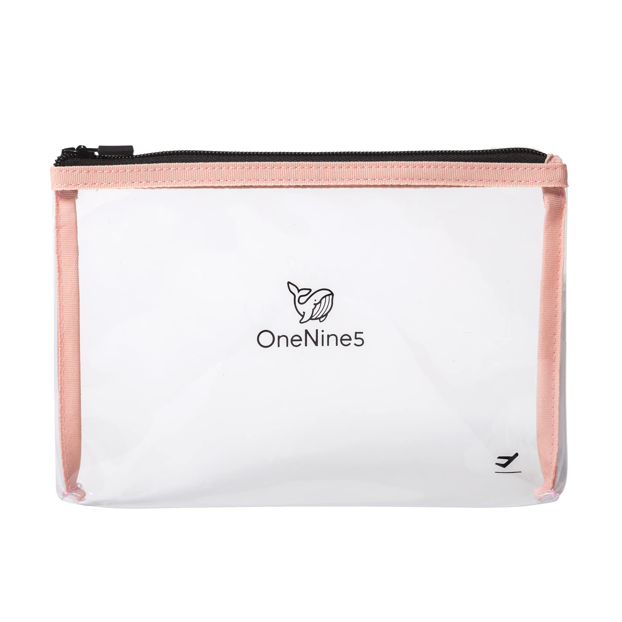 Komodo Pink Airport Clear Plastic Toiletry Bag. for Eco-Friendly Travel Wash Bag. Reusable & TSA Approved Pouch for 100ml Liquid Bottles & Holiday Essentials. 1 Litre Volume. Mens, Women