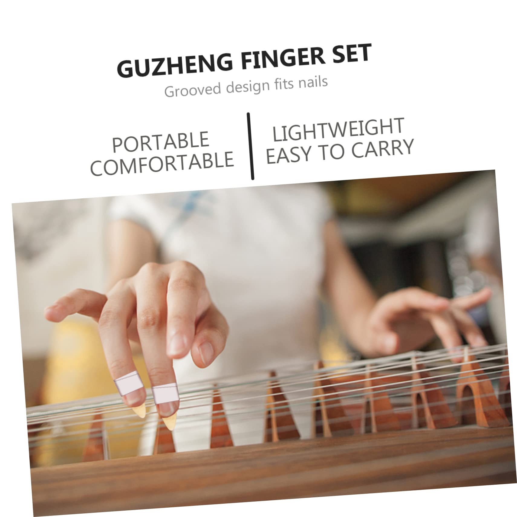 Levemolo Guzheng Finger Guard Guzheng Accessory Lightweight Fake Finger Picks Random Color