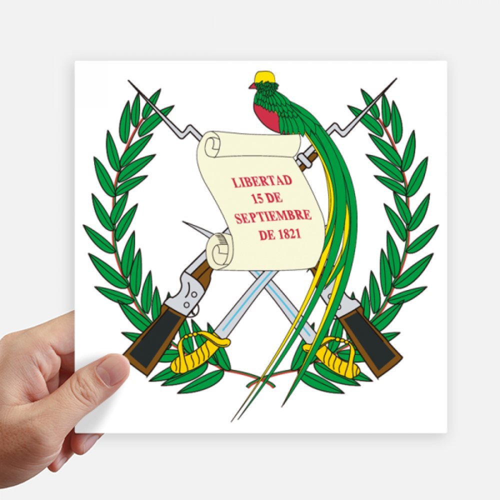 Stickers Guatemala emblème national set de 4 décals carrés 20 cm