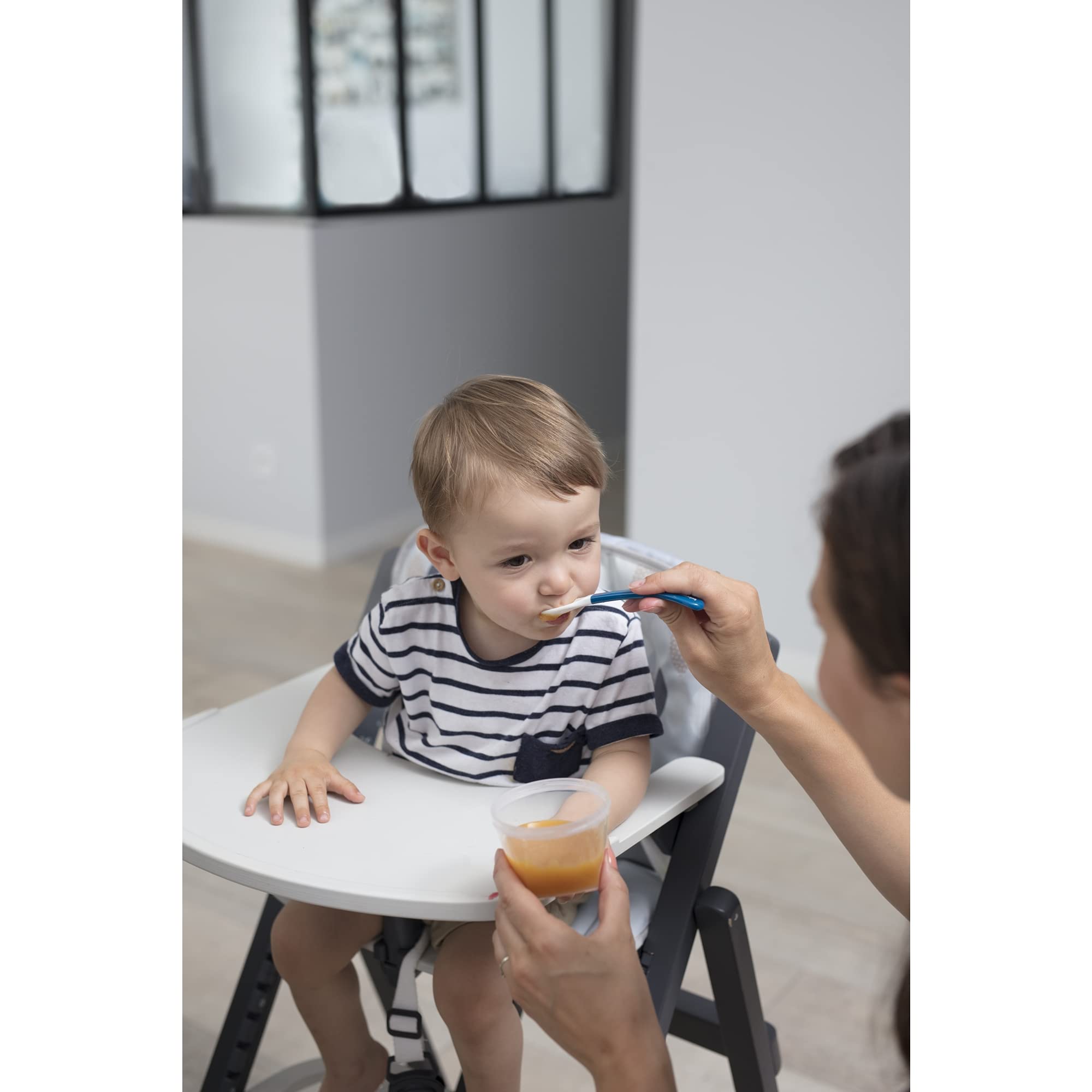 Babymoov Lot de 5 Cuillères en Silicone pour Bébé 2e Age, Multicolore