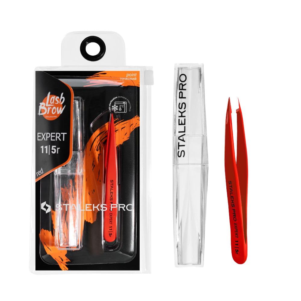 STALEKS PRO Ingrown Hair Eyebrow Tweezer Stainless Steel Expert 11/5