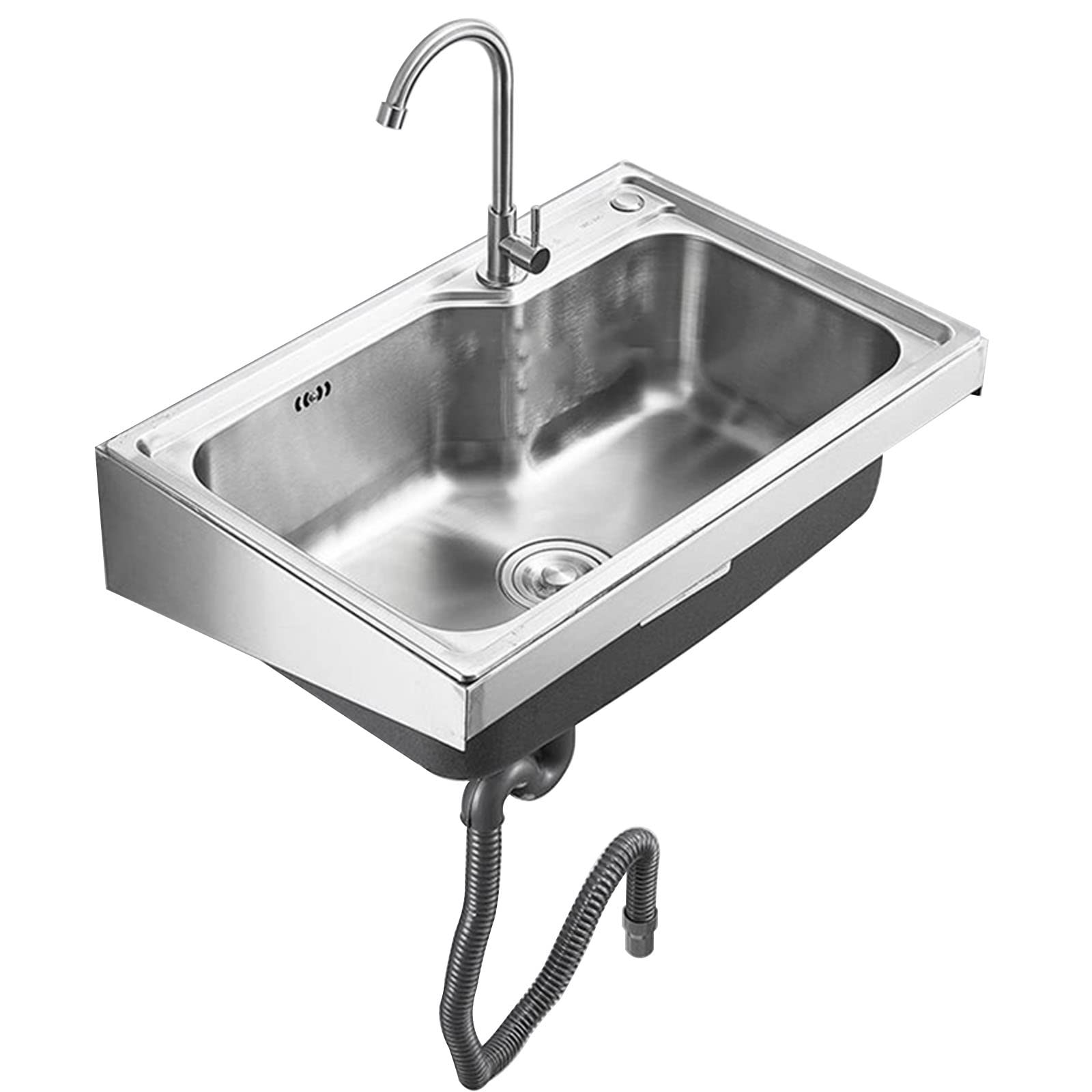 Amazon.co.jp: 壁に取り付けられたステンレス鋼のユーティリティシンク