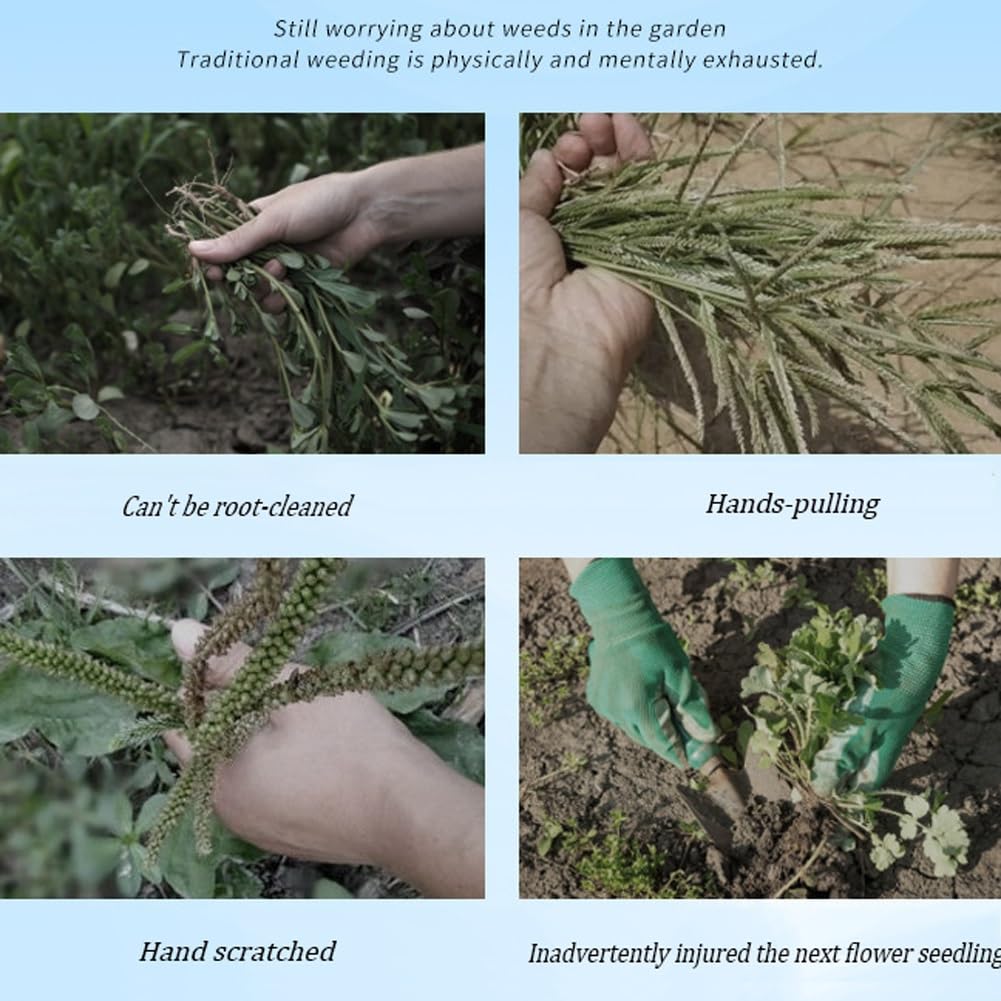 Elektrischer Unkrautstecher, Akku-Wurzelentferner, Effizienter Unkrautstecher for die Gartenarbeit, Stand-Up-Unkrautstecher mit Akku, Unkrautstecher mit langem Griff for Rasen, Garten,Unkraut und Gras