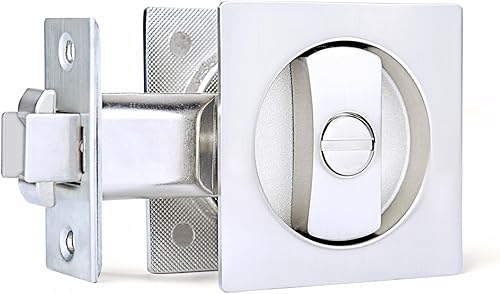 Miniatura 24 de Dontay Cerradura de Privacidad para Puerta Corredera, Manijas Empotradas, Distancia al Borde de 2-3/8", Pestillo (Dormitorio/Baño), Perilla