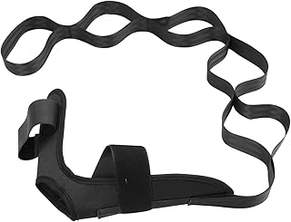 Yoga Stretching Straps, Yoga Strap for Stretching with Mesh Pocket, Ankle Ligament Carrying Strap with Bows, Ligament Stretch Band, Soft Leg Stretcher, Good for Plantar Fasciitis, Fitness Leg Extender