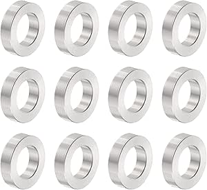 Sourcing Map 12pcs Aluminum Spacer 8.5mm Bore X 20mm OD X 10mm Length