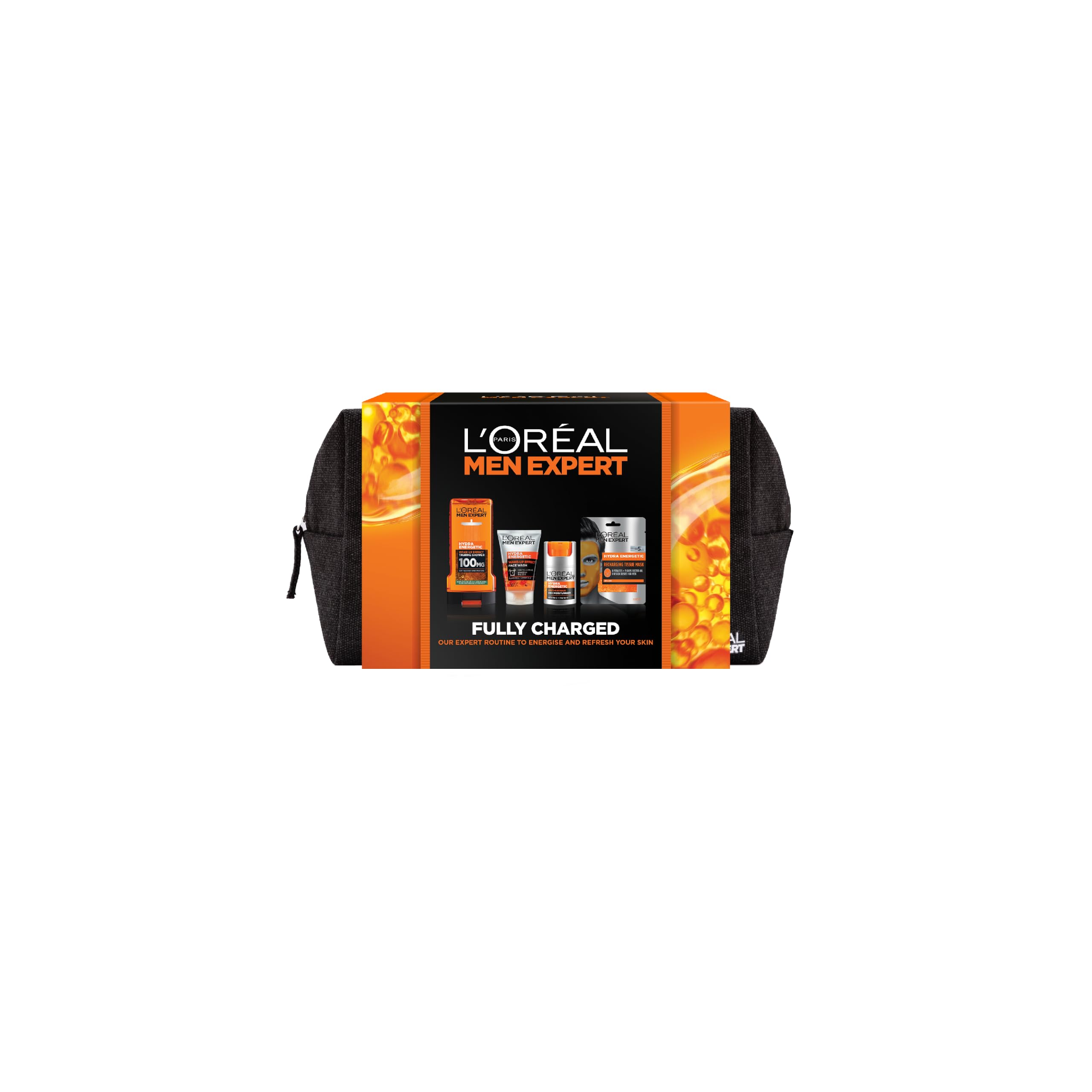 L'Oreal Paris Expert World Cup Kitted Boxes (L'Oreal Men Expert Gift Set for Men, Hydra Energetic Fully Charged Washbag)