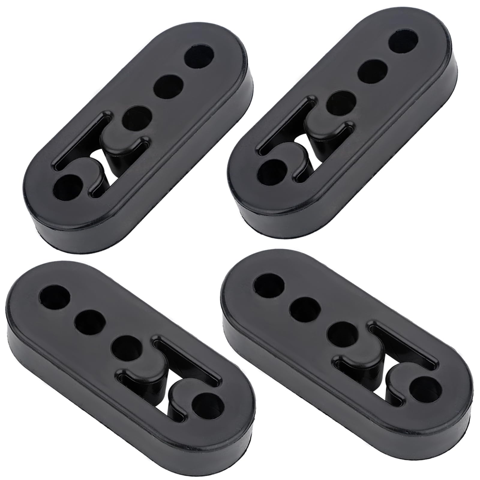 Rubber Exhaust Hanger 4 Holes 12mm (0.47") Hole Size Universal 4Pcs Rubber Insulator Bracket Bushing Mount-image-16