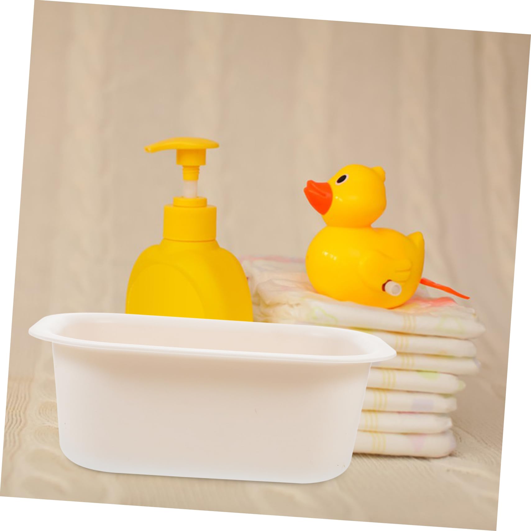 VICASKY Bassine pour Table à Bébé en Pp Beige, Simple et Pratique à Utiliser, Change Bain de Bébé