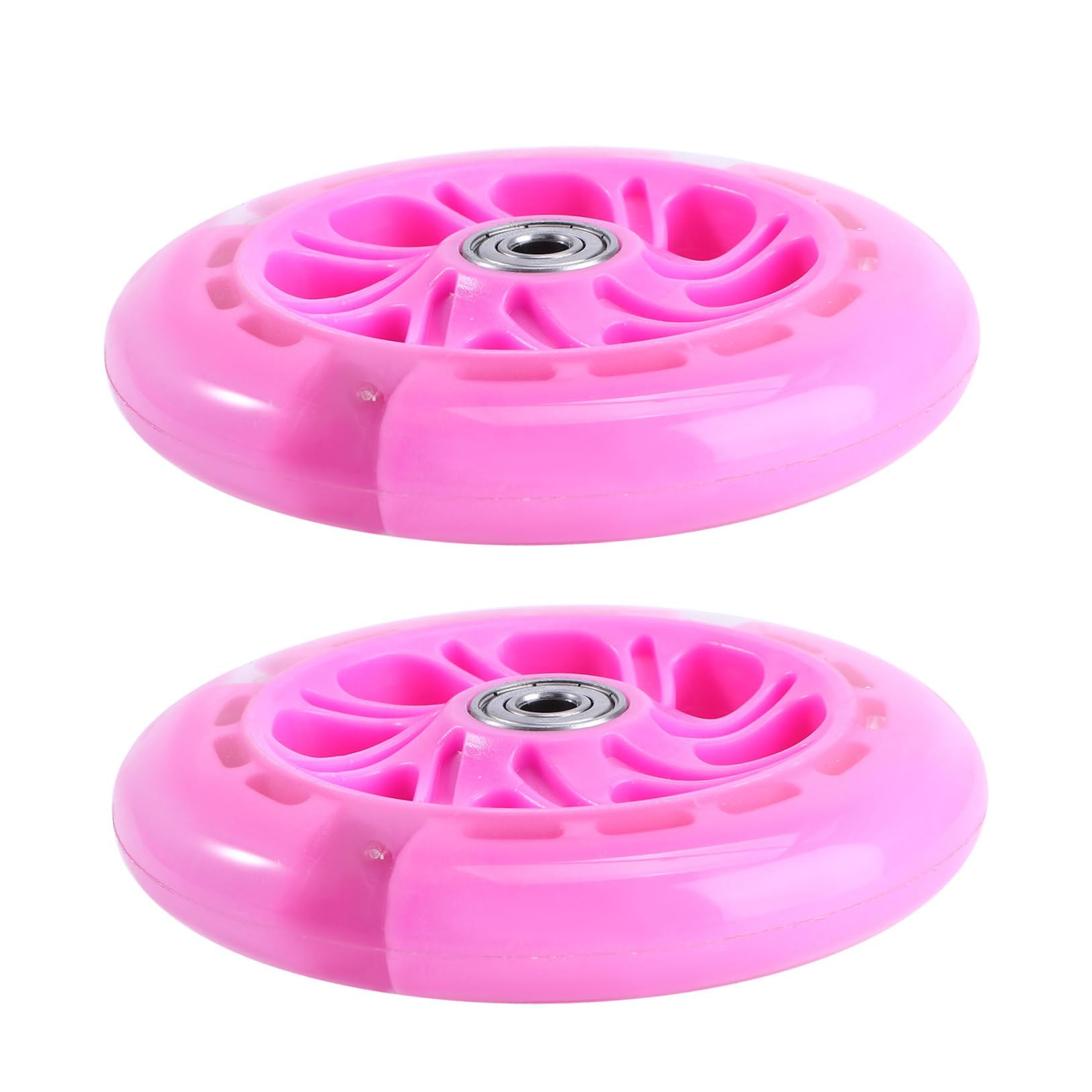Zerodeko Ruedas de Repuesto para Scooter de Pu Iluminadas de Alta Elasticidad Buena Estabilidad y Larga Duración para Uso en Carreteras y Plazas, Paquete de 2 Piezas