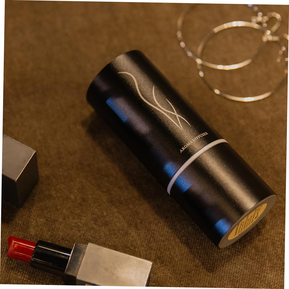 Tragbarer Kleiner USB Aroma Diffusor für Ätherische Öle 20ml Schwarz