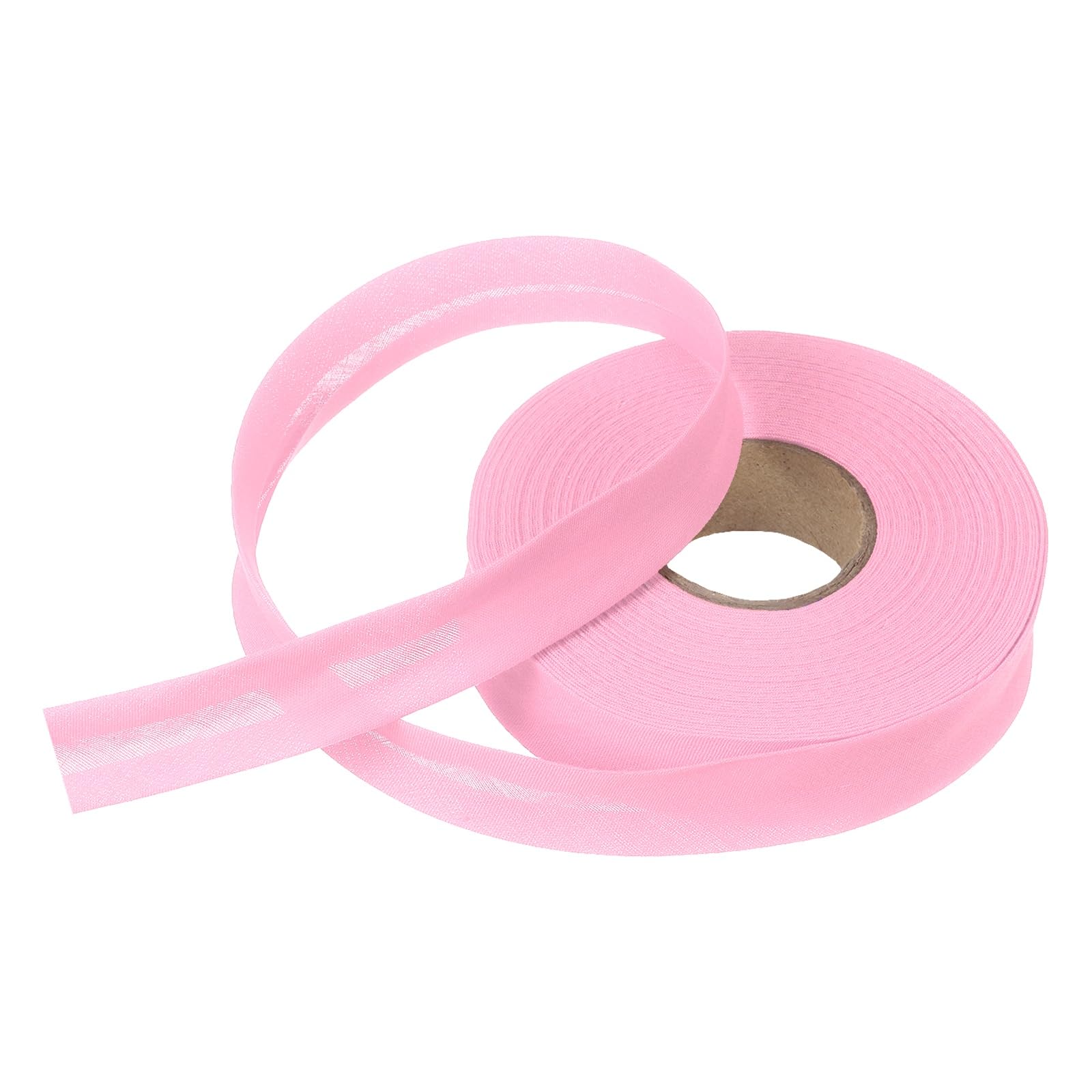 sourcing map 3/4 Inch Single Fold Bias Tape Polyester Continuous Bulk Bias Tape for Sewing,Seaming Quilting Hemming Binding Crafts (Pink 15 Yards)