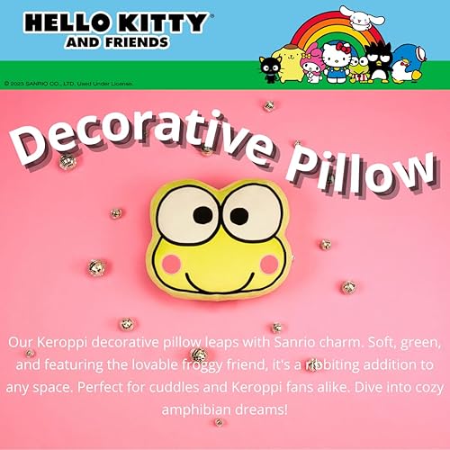 Miniatura 9 de Franco Hello Kitty & Friends Kuromi Bedding - Almohada decorativa de felpa súper suave, tamaño único, (producto 100% oficial)