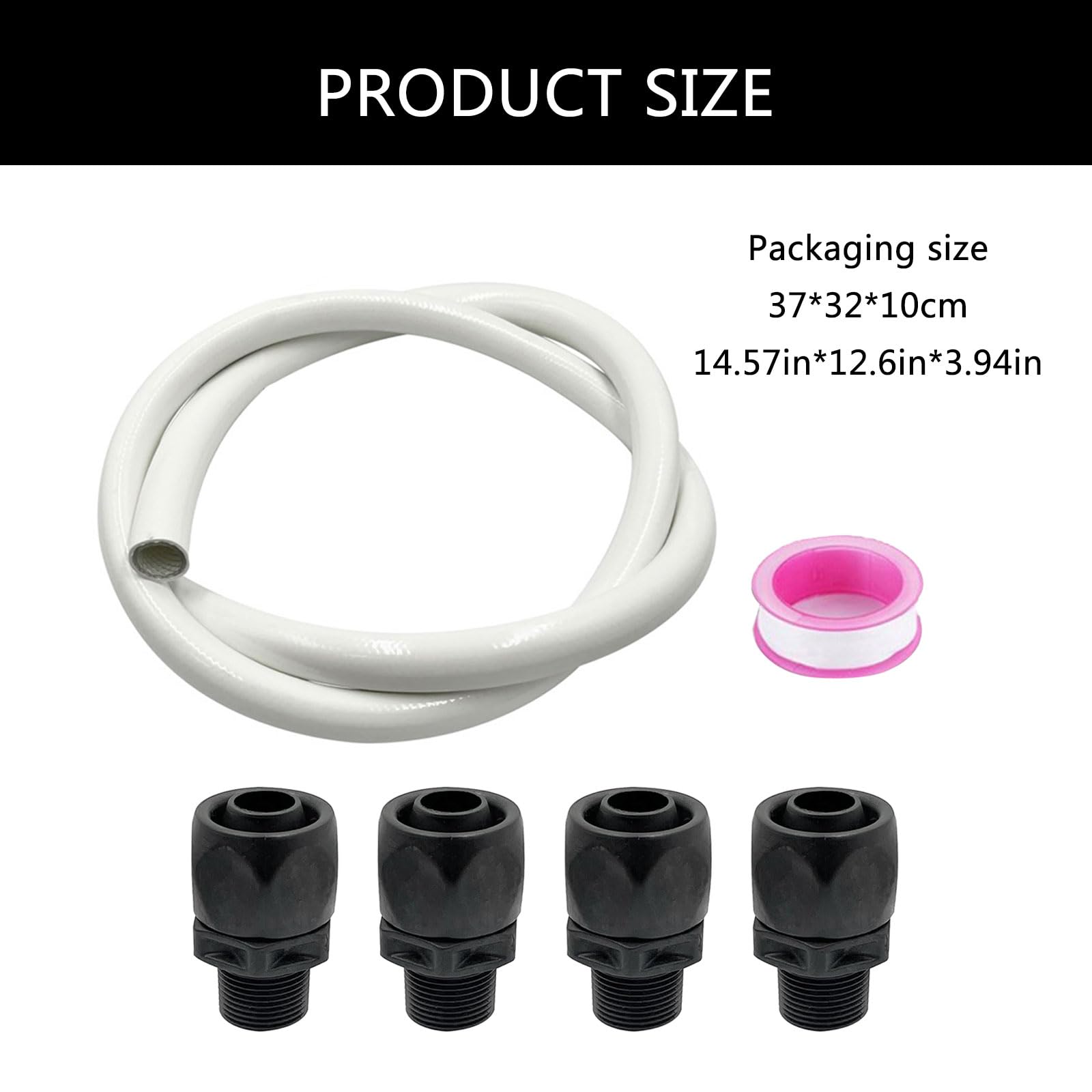 Kit di tubi flessibili di ricambio per pompe per piscina 353020 con 4 adattatori di connessione rapida Sostituzione del tubo integrato