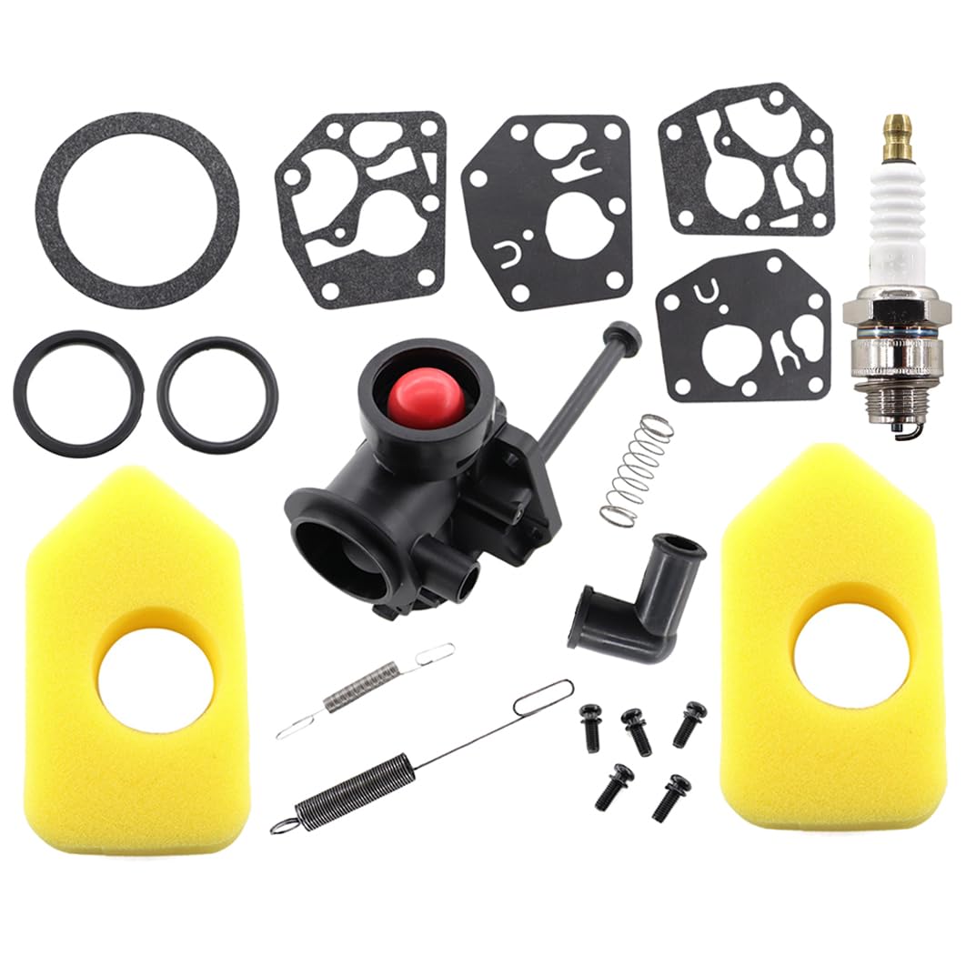 MCHNIC Carburetor Carburettor w/Diaphragm for 795469 794161 794147 497619 795475 699660 498811 494407 09J000 09L000 494775 499809 498809 498809A Lawnmower 698369 Air Filter Governor Spring