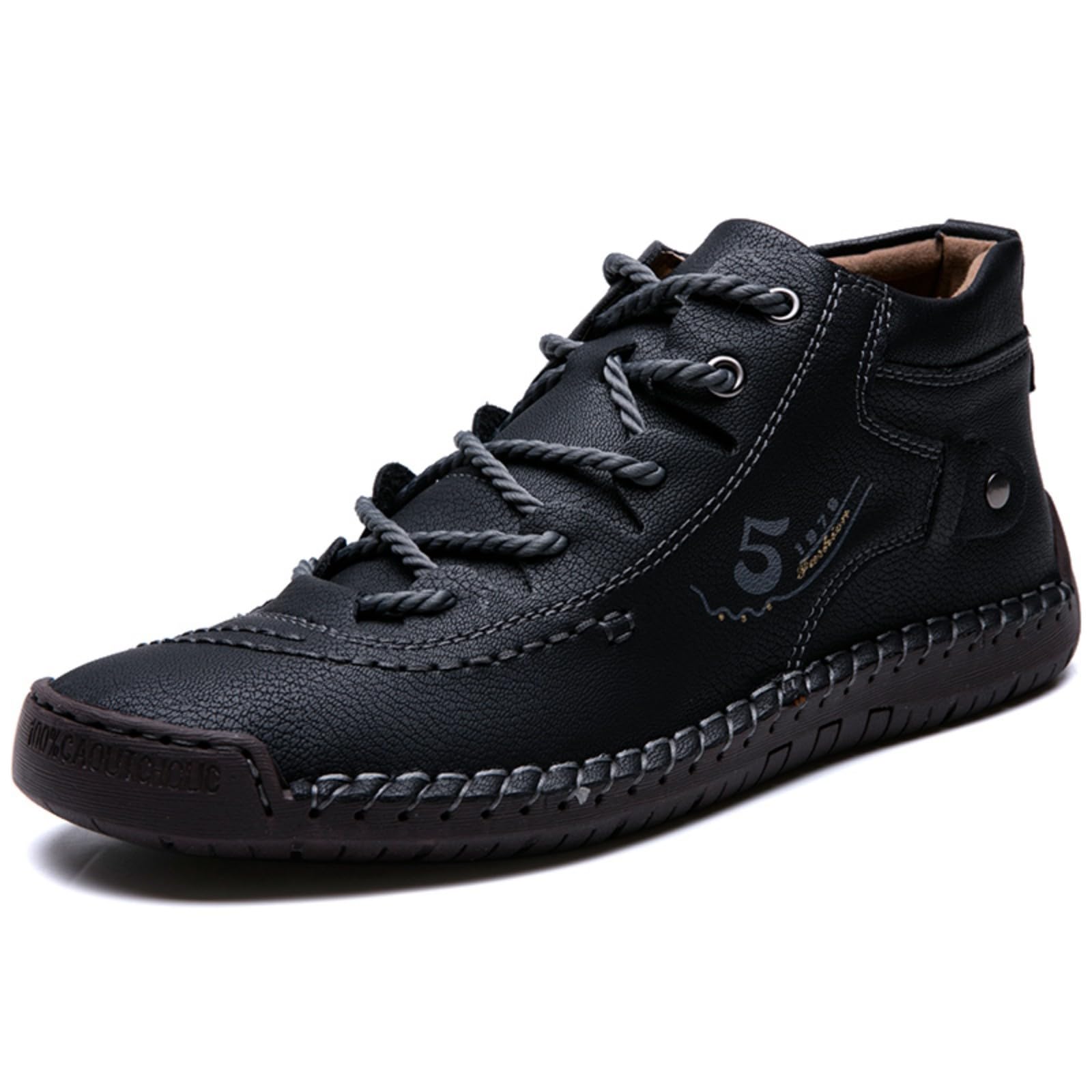 Womens Breathable Leather Ankle Boots - Lightweight Flat Ankle Boots Suitable for Daily Commuting Driving and Work Perfect