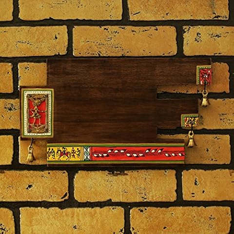 ExclusiveLane Warli & Dhokra Customizable Sheesham Wood Name Plate With Handwritten Fonts - Nameplate For House Office Wooden Personalised Nameplates For Home Door Outdoor Decor Home Decorative Items Cover