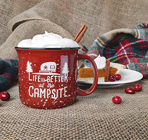 Camco Life is Better at The Campsite Coffee Mugs | Ceramic | 14oz. | 4-Pack (53357) - Image 4