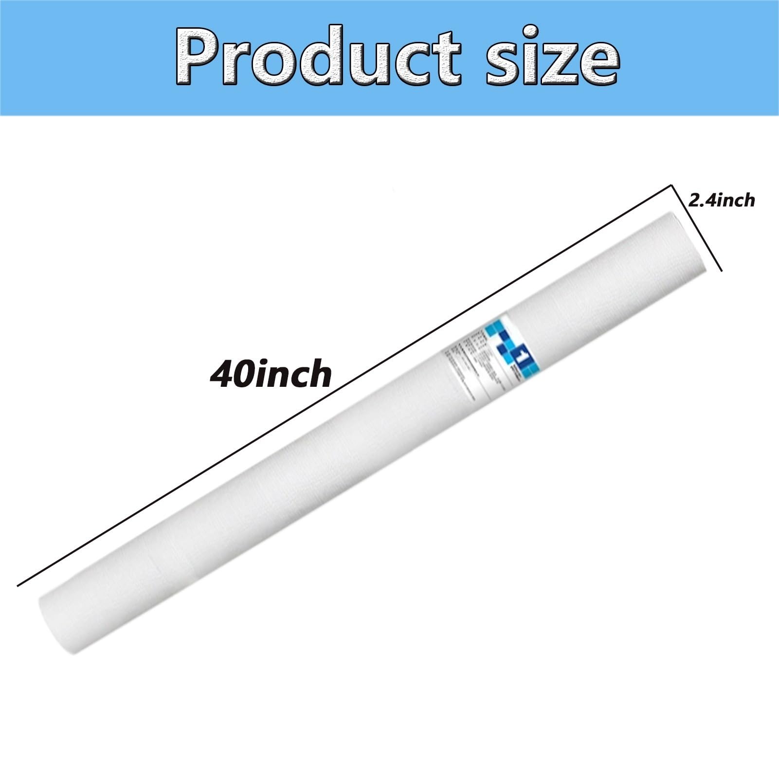 40''x 2.5'' 1/5 Mikronów Filtry Osadowe Do Całego Domu, Cały Dom Przed Post, Do Wkładu Filtra Do Wody Studniowej (2 szt.)(1 microns)