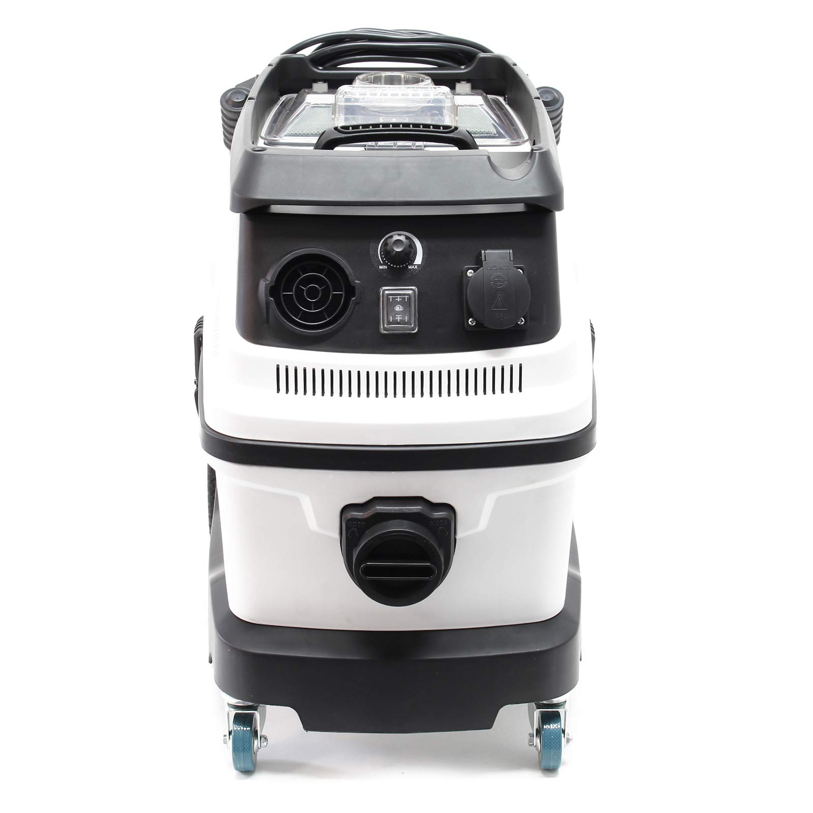 WilTec Aspirador seco y húmedo 1600W con Sistema de filtrado de 3-Niveles, Accesorios y función de soplado