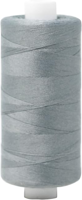 Korbond Sewing Thread - 1000m Polyester Coated Grey Thread Sewing, Stitching and Quilting