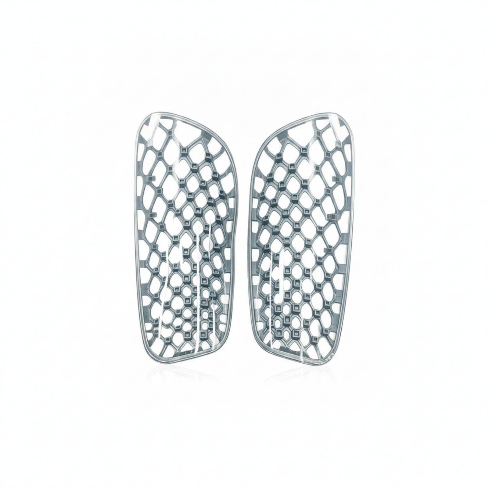 Soccer Shin Guards Honeycomb Grid Hard Shell Shin Guards Curved Shape Silver Gray | Protective Gear | Clothing, Shoes & Accessories | Soccer | Team Sports-image-3