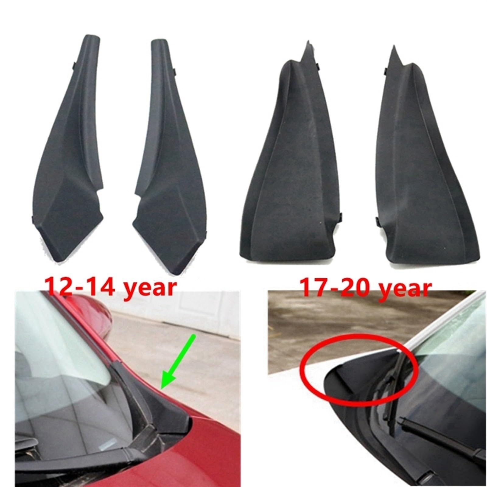 For Mazda, for CX-5 CX5 2012-2014 2017-2020, tapa de guardabarros de cubierta de moldura de panel de rejilla de limpiaparabrisas delantero de coche Cubierta de la escobilla del limpiaparabrisa