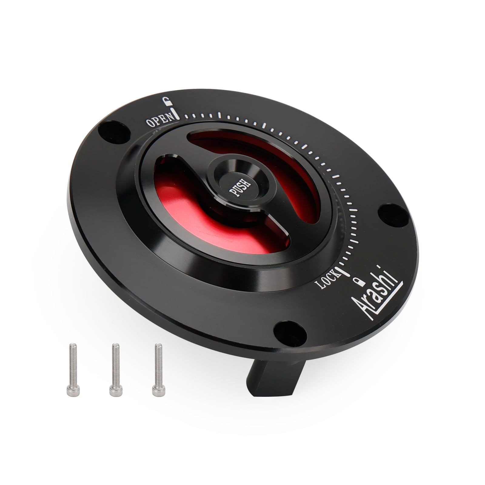 Amazon.com: Bruce & Shark CNC Keyless Fuel Gas Tank Cap Red Fit