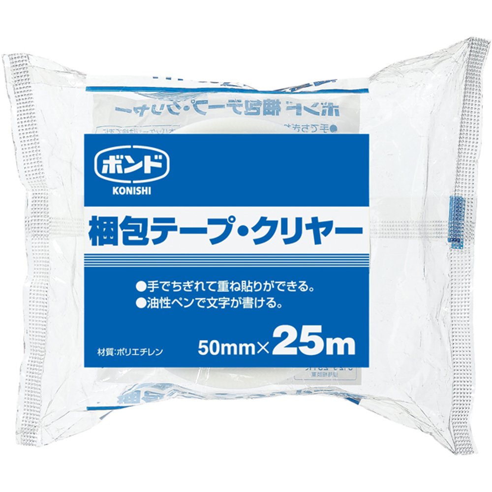 アクセサリー RT-67949 Amazon.co.jp: コニシ ボンド 梱包テープ 幅50mm×長25m クリヤー