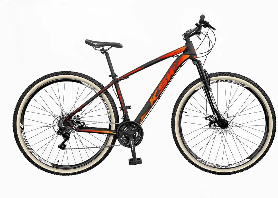 Bicicleta Aluminio Aro 29 KSW XLT 24 Velocidades Freio Disco Hidraulico Garfo de Suspensão 80mm