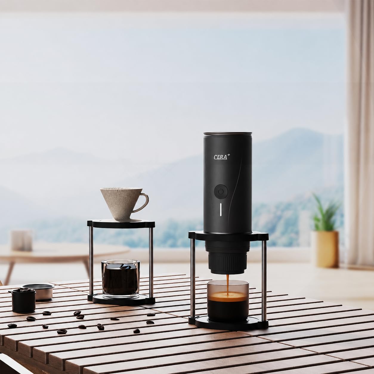 CERA+ Support portable pour machine à expresso