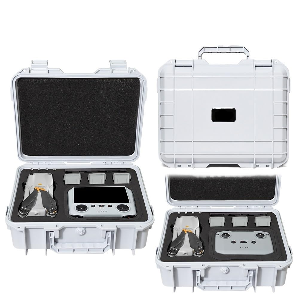 Compatibile con DJI Mavic Air 2S Custodia di archiviazione antideflagrante | Struttura a guscio duro, con cinghia portatile, per conservazione sicura attrezzatura esterna(White with strap)