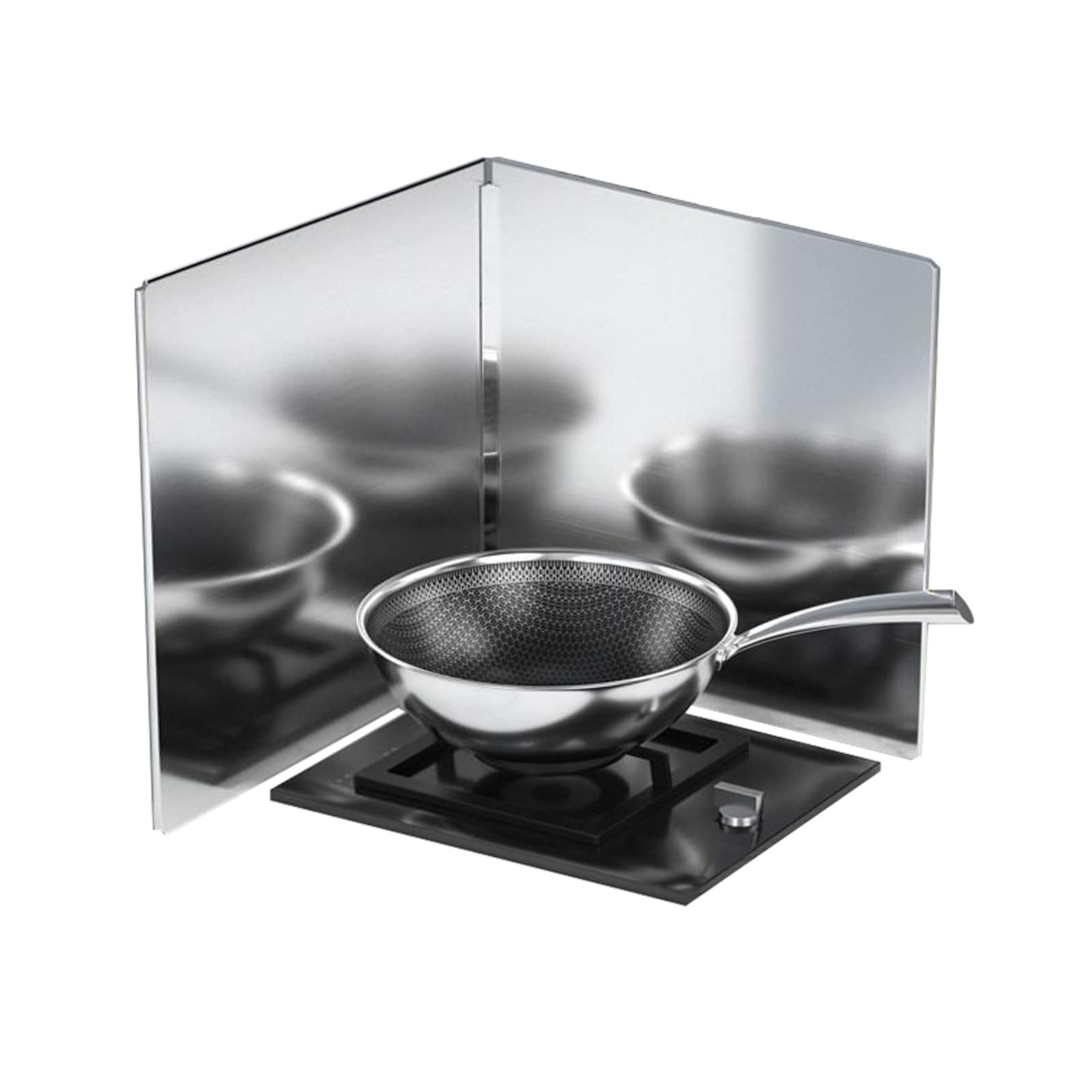 Protector contra salpicaduras de acero inoxidable duradero para cocinas modernas